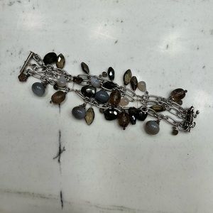 Labradorite Smoky Quartz Agate bracelet
